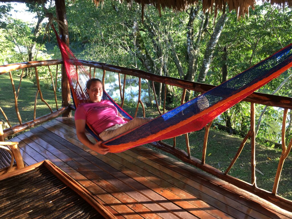 woman in hammock in Belize