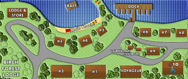 resort map at Birch Forest Lodge